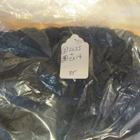 H120-NEW 5 Pieces Black Creepy Netting-(2) 2'x25' PLUS (3) 2'x14' - Picture 2 of 2